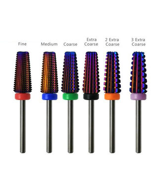 Purple  5 in 1 Tapered Carbide Nail Drill Bit  3/32