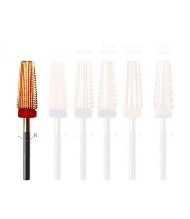 Rose Gold  5 in 1 Tapered  Carbide Nail Drill Bit 3/32