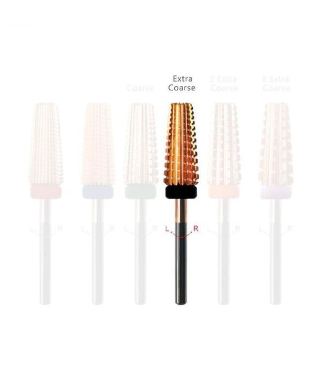 Rose Gold  5 in 1 Tapered  Carbide Nail Drill Bit 3/32
