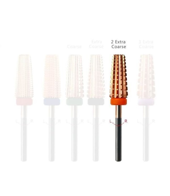 Rose Gold  5 in 1 Tapered  Carbide Nail Drill Bit 3/32