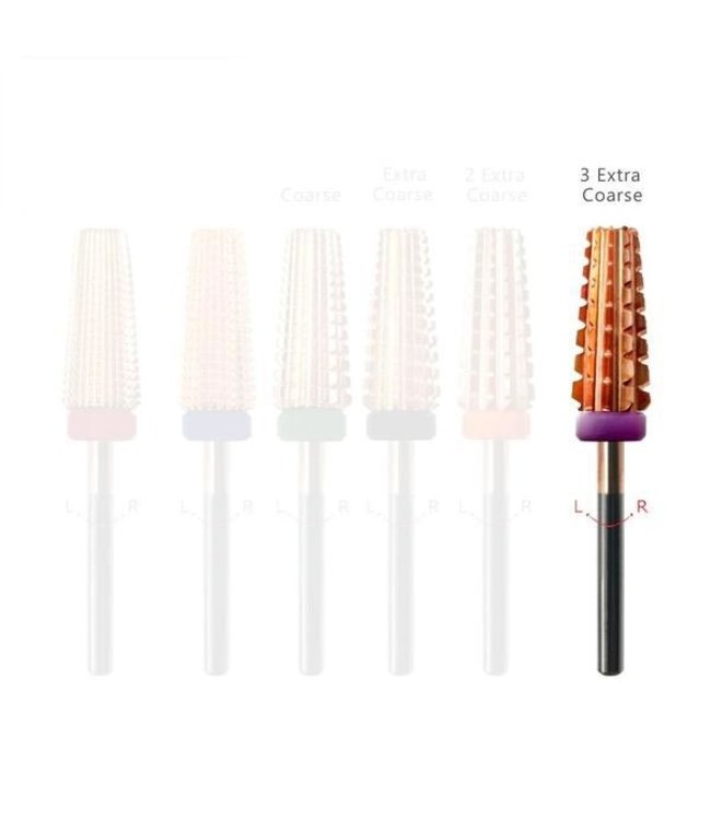 Rose Gold  5 in 1 Tapered  Carbide Nail Drill Bit 3/32