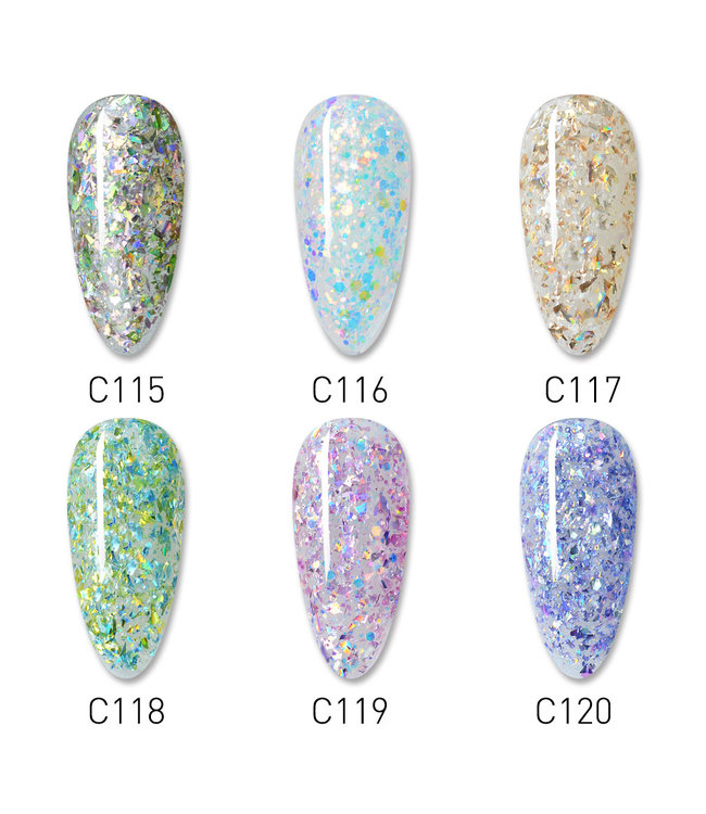NC Glitter Series Sequins Set 6pcs