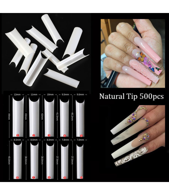 Extra Long  Natural Straight Square Tip