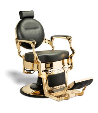 Hair Salon McKinley Barber Chair (Black/Gold)