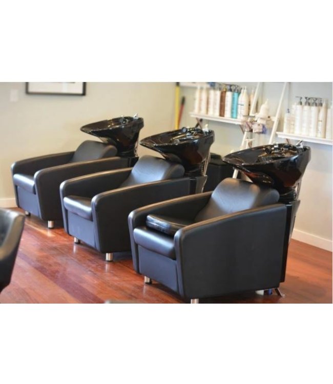 Hair Salon Klyne Shampoo Unit with Black Bowl