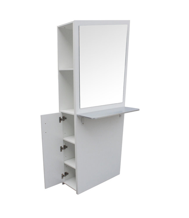 Hair Salon ZOE Single Sided Styling Station (White)