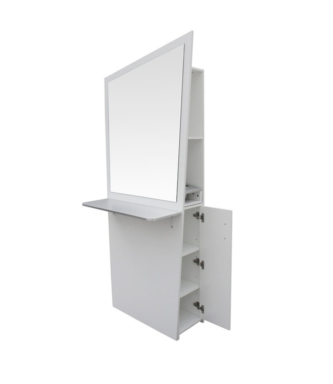 Hair Salon ZOE Single Sided Styling Station (White)