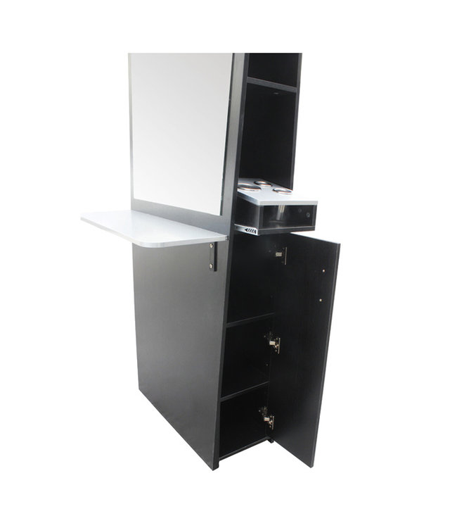Hair Salon ZOE Single Sided Styling Station (Black)