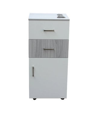 Hair Salon Rolling Styling Station (White)