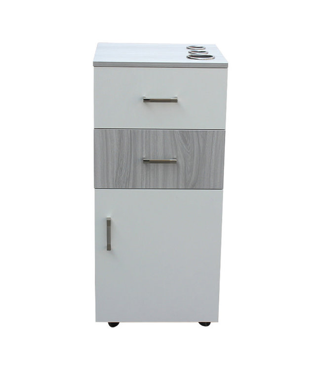 Hair Salon Rolling Styling Station (White)