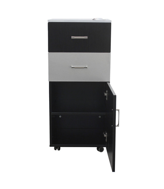 Hair Salon Rolling Styling Station (Black)