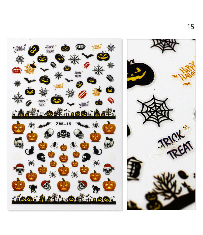 Nail Art Stickers Halloween # ZW015