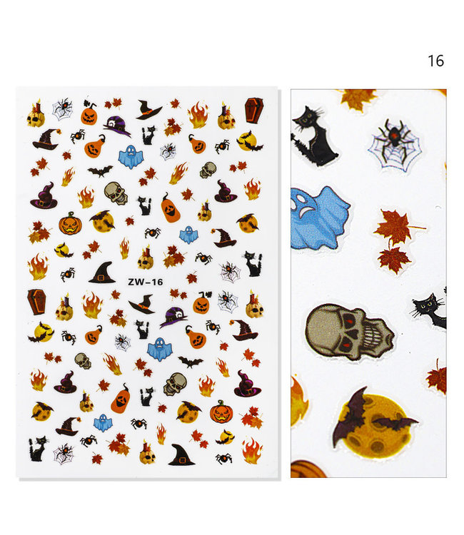 Nail Art Stickers Halloween # ZW016