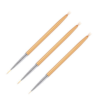 3 Pcs Nail Art Striping Brushes Set