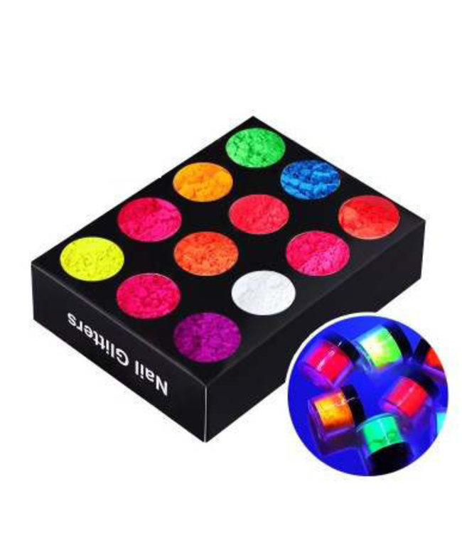 12 Colors Fluorescent Powder Neon