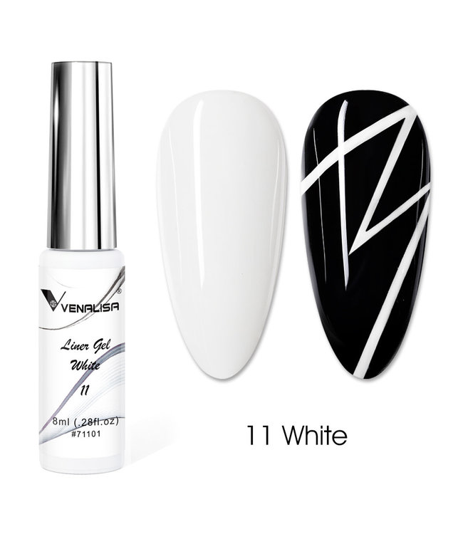 Line Art White Gel Nails Polish