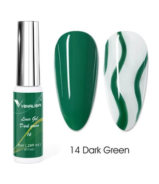 Line Art Dark Green Gel Nails Polish