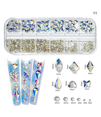 Crystal Diamond Stone  Mixed Sizes