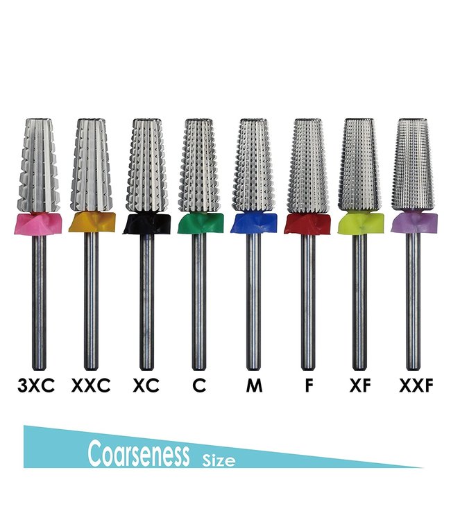 Silver 5 in 1 Tapered  Carbide Nail Drill Bit 3/32