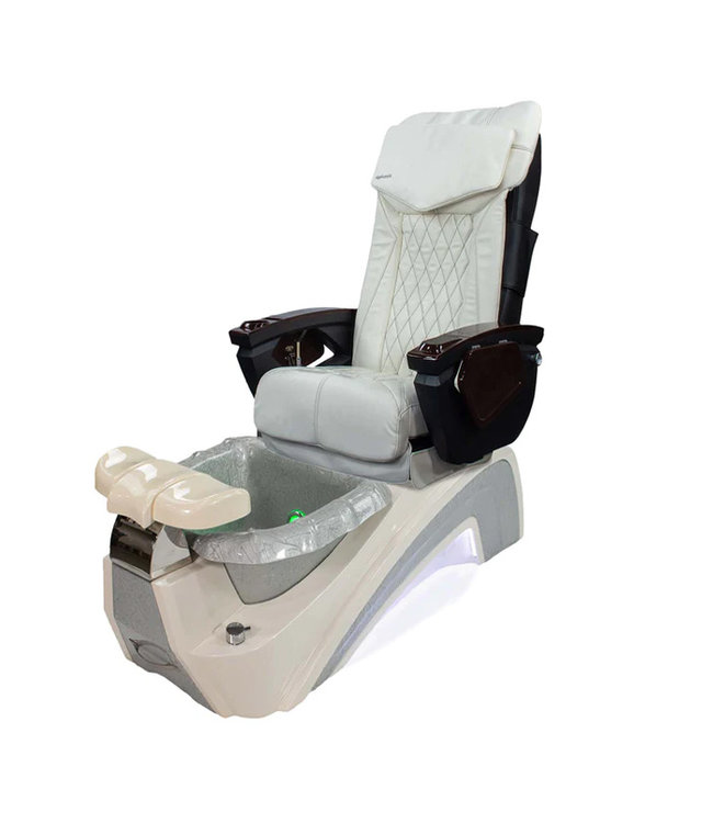 SNS  Pedicure  Chair S110 FDR White & Gray With LX