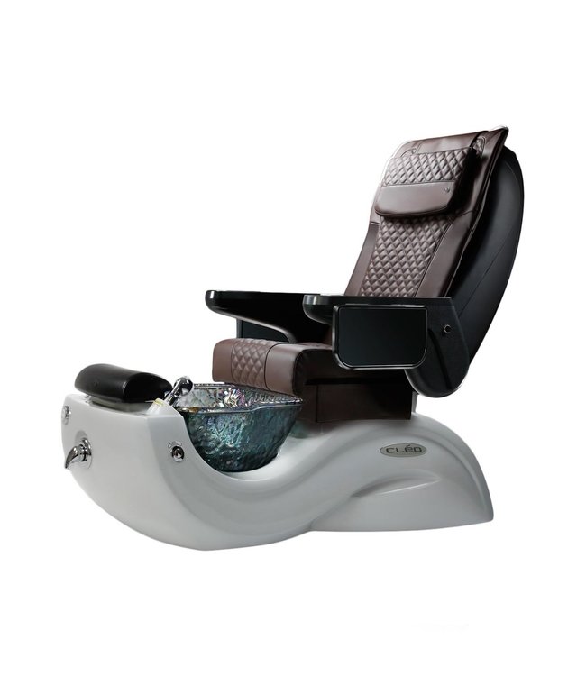 JA Pedicure Chairs S500  Cleo G5  White  &Black  Nickel