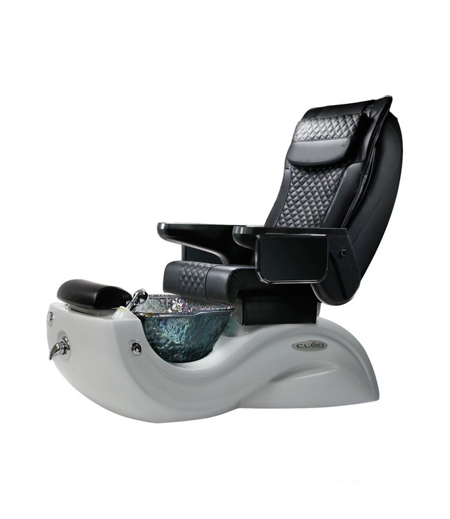 JA Pedicure Chairs S500  Cleo G5  White  &Black  Nickel