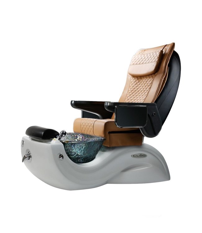 JA Pedicure Chairs S500  Cleo G5  White  &Black  Nickel