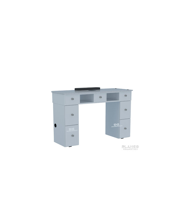 SNS BLANCO BL140 Nail Table  With Vent & LED Hole Lamp