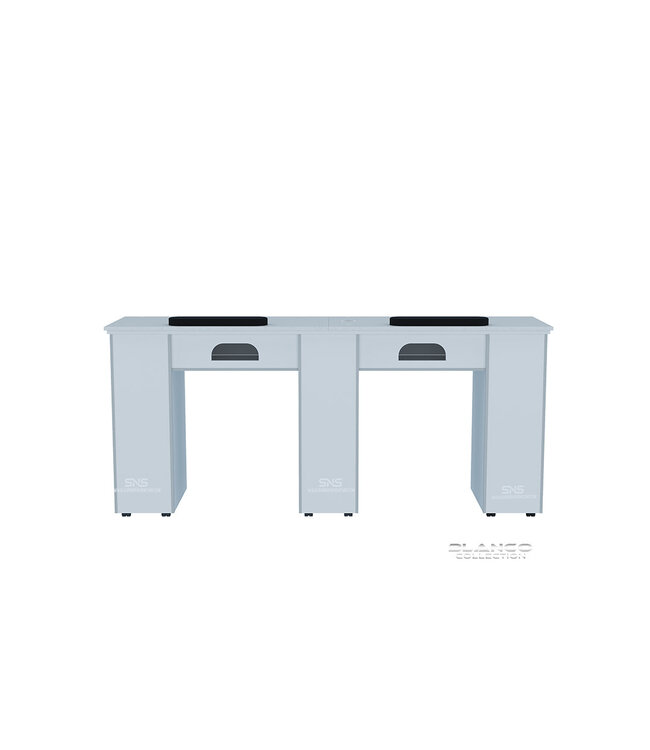 SNS BLANCO BL602  Double  Nail Table with LED Hole Lamp