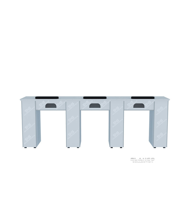 SNS BLANCO BL603  Triple Nail Table with LED Hole Lamp