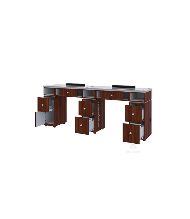 SNS CP402  Double Nail table with LED hole lamp