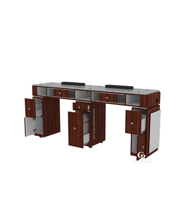 SNS CP774  Double Nail Table with LED hole lamp