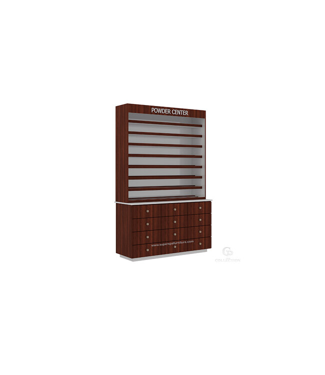 SNS CP786  Floor Standing Polish & Powder Rack Center