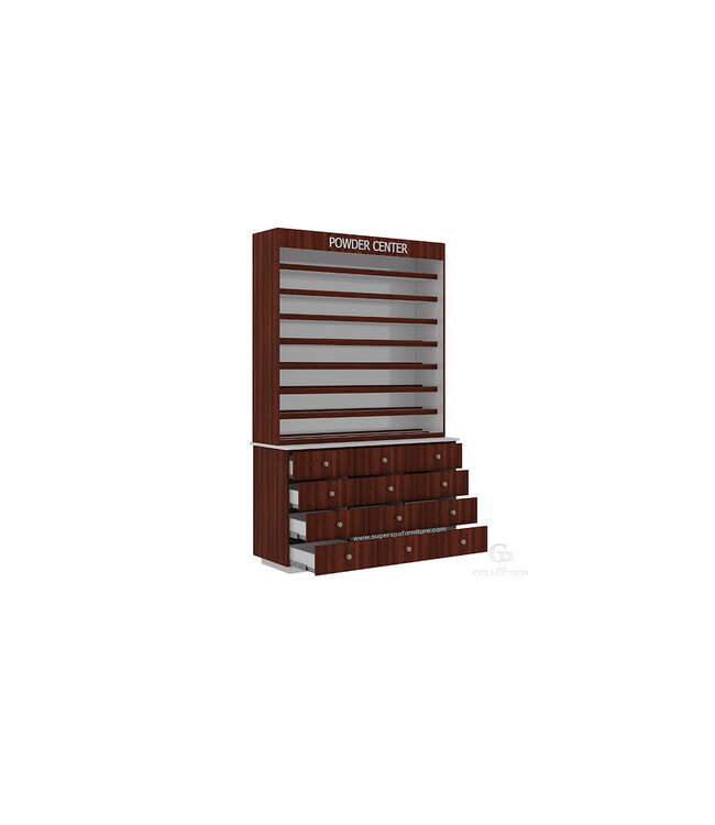 SNS CP786  Floor Standing Polish & Powder Rack Center