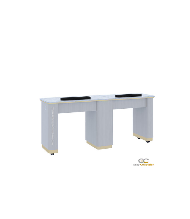 SNS Gray & Gold  GD402  Double Nail Table