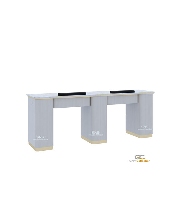 SNS Gray & Gold  GD302  Double Nail Table