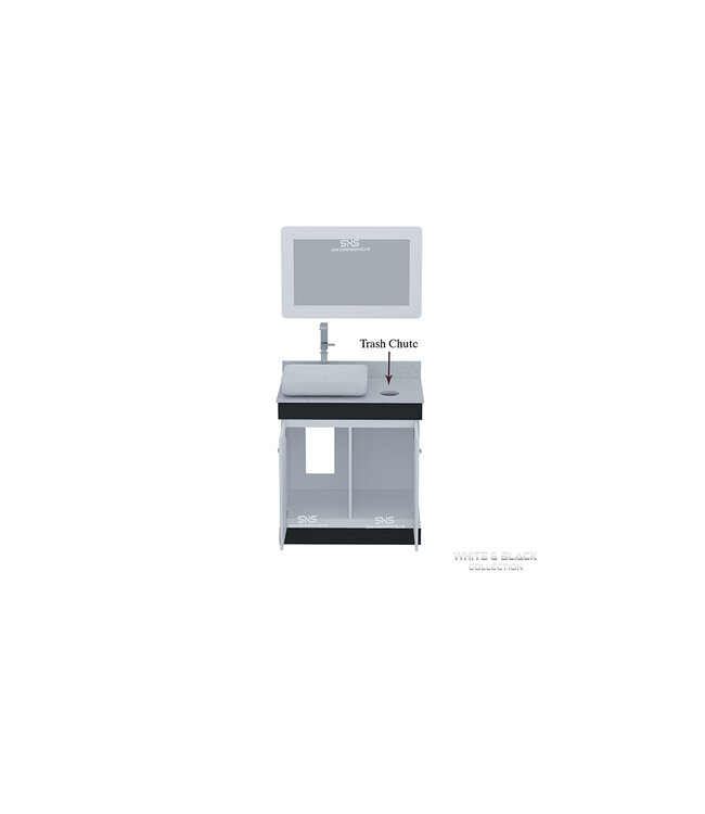 SNS White & Black  WB101 Single Sink With Faucet
