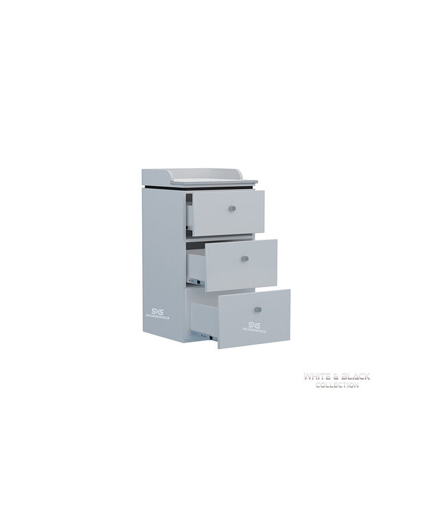 SNS White & Black  WB301  Waxing Cabinet