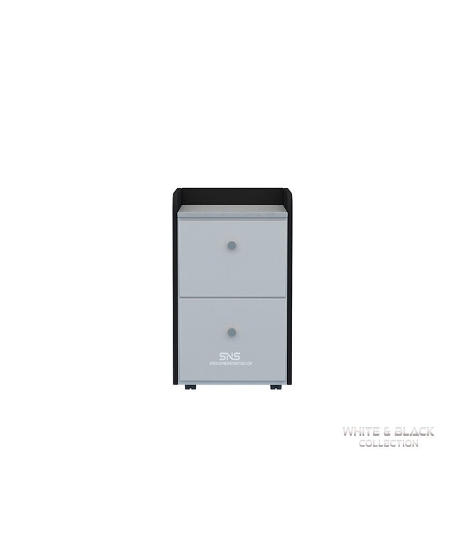 SNS White & Black  WB401 Pedi Cart