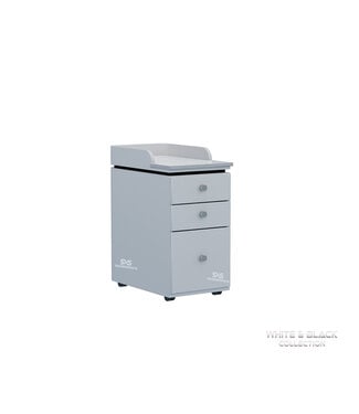 SNS White & Black  WB402 Pedi Cart