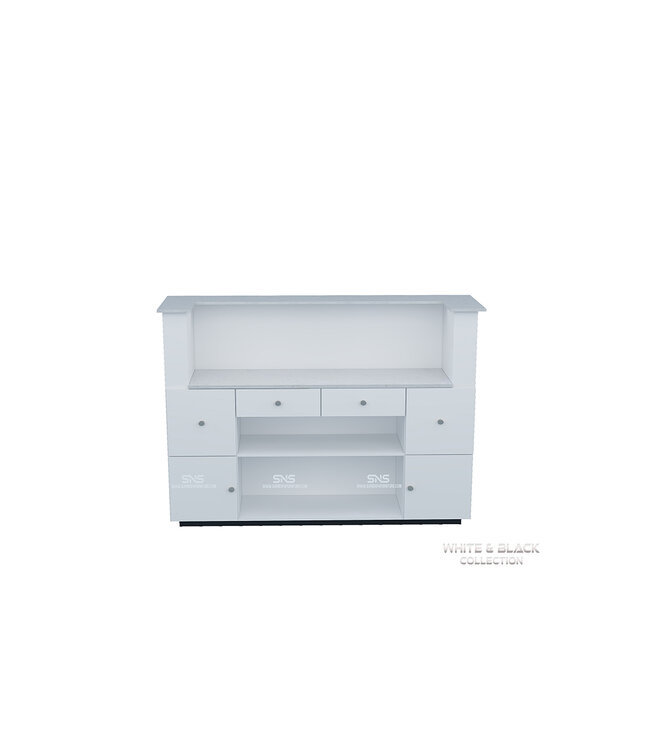 SNS White & Black  WB801 Reception Desk