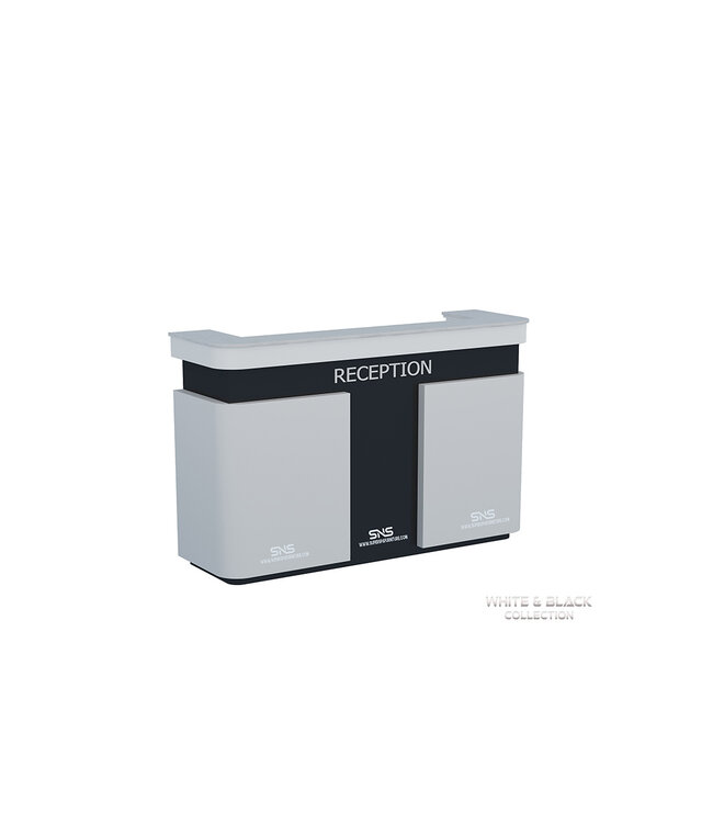 SNS White & Black  WB804  U Reception Desk