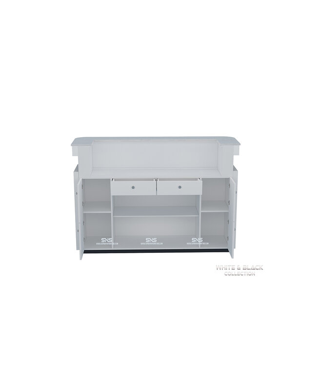 SNS White & Black  WB804  U Reception Desk