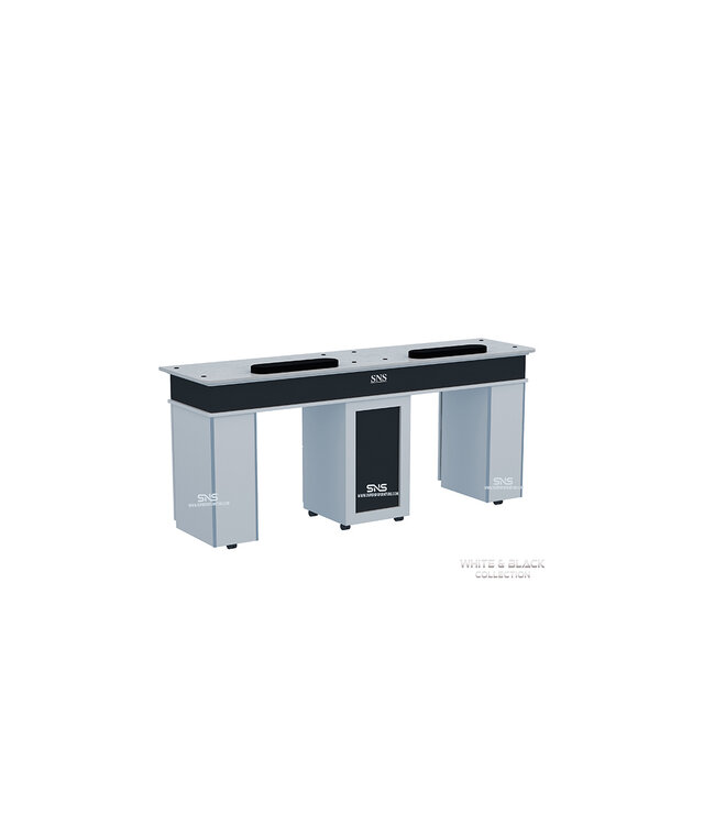 SNS White & Black WB906 Double Nail Table