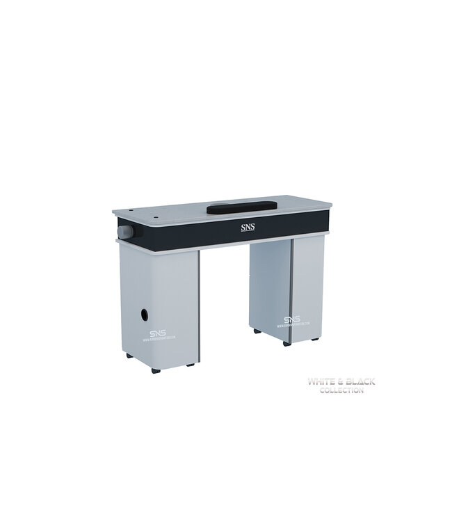 SNS White & Black # WB911  Nail Table  With  PIPE