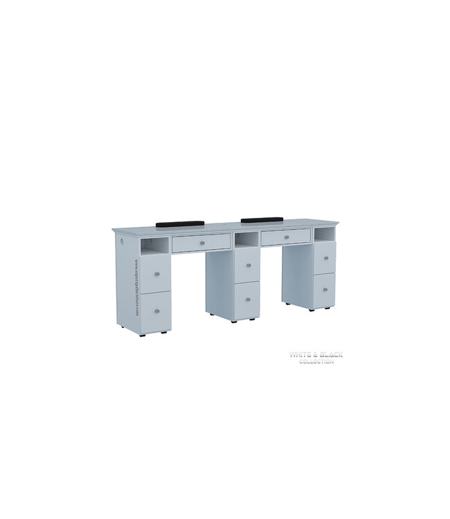 SNS White & Black WB922   Double  Nail Table