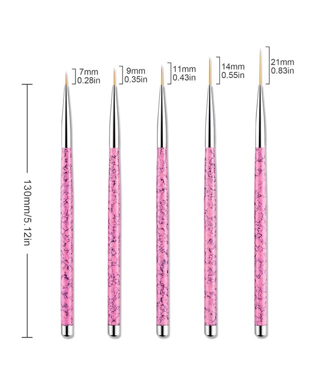 Nail Art  Brush Set 5pcs. #GNA906