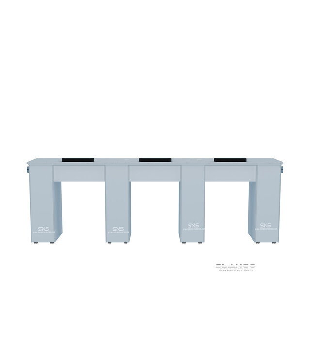 SNS BLANCO BL153 Triple Nail Table With Pipe