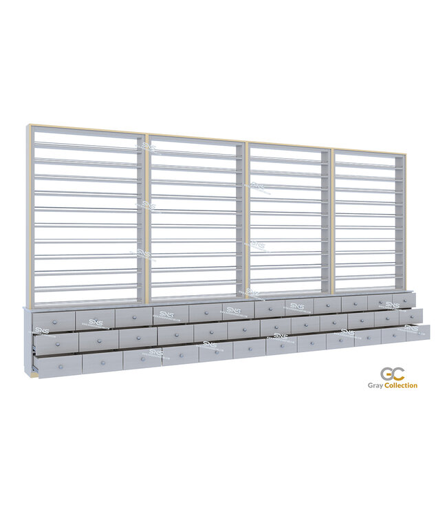 SNS Gray & Gold  GD144  Gel & Dip  Floor Center