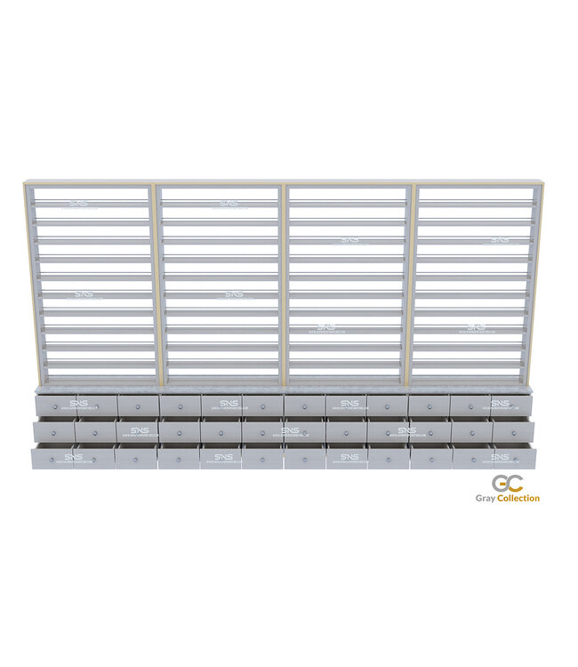 SNS Gray & Gold  GD144  Gel & Dip  Floor Center